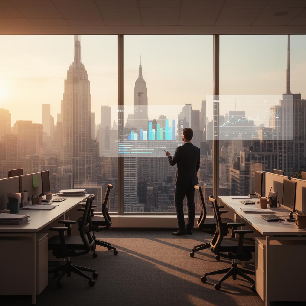 Professional tracking company performance in a city office