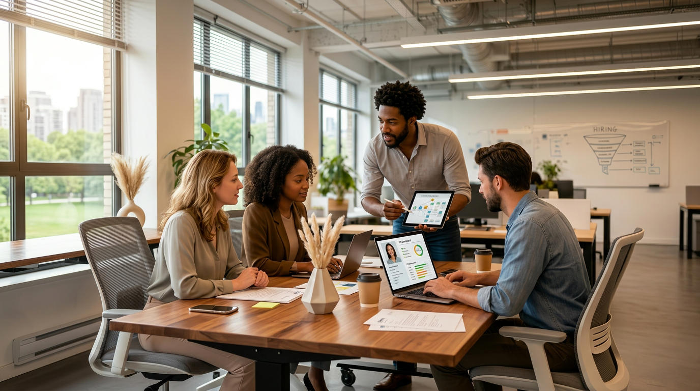 HR professional working at desk